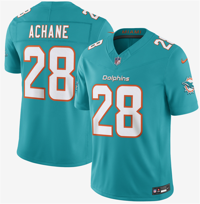 Men's Aqua Miami Dolphins #28 De’Von Achane 2026 F.U.S.E. Vapor Limited Stitched Football Jersey